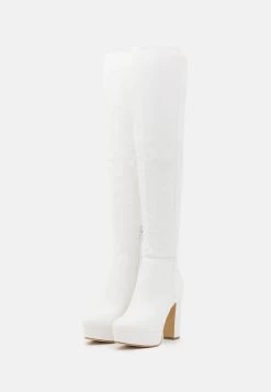 Anna Field Overknee Laarzen - White -Schoenenwinkel 0787991cf3de4493bae540771d91993c