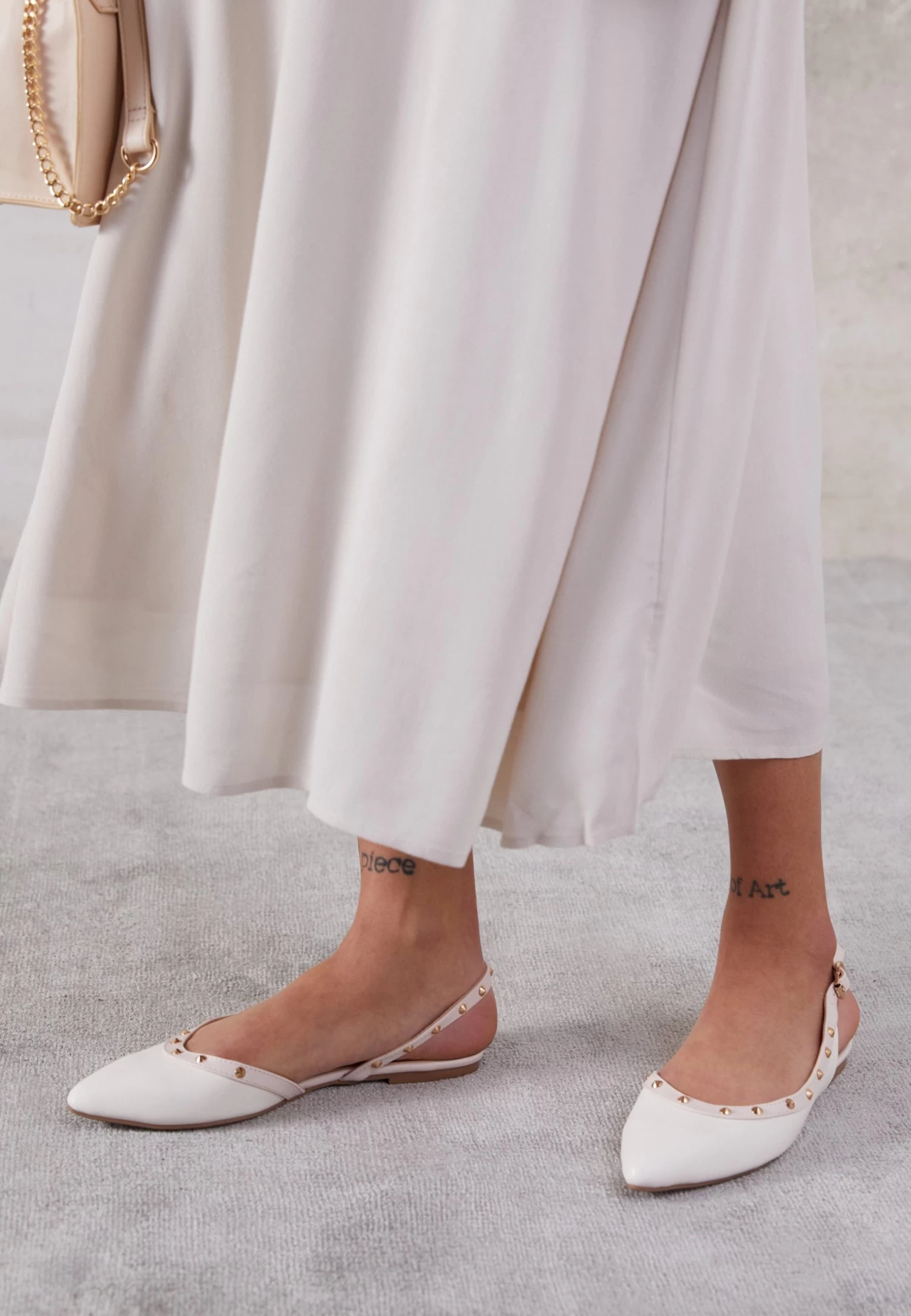 Even&Odd Slingback Ballerina´S - White 4 Even&Odd Slingback Ballerina´S - White - Afbeelding 2