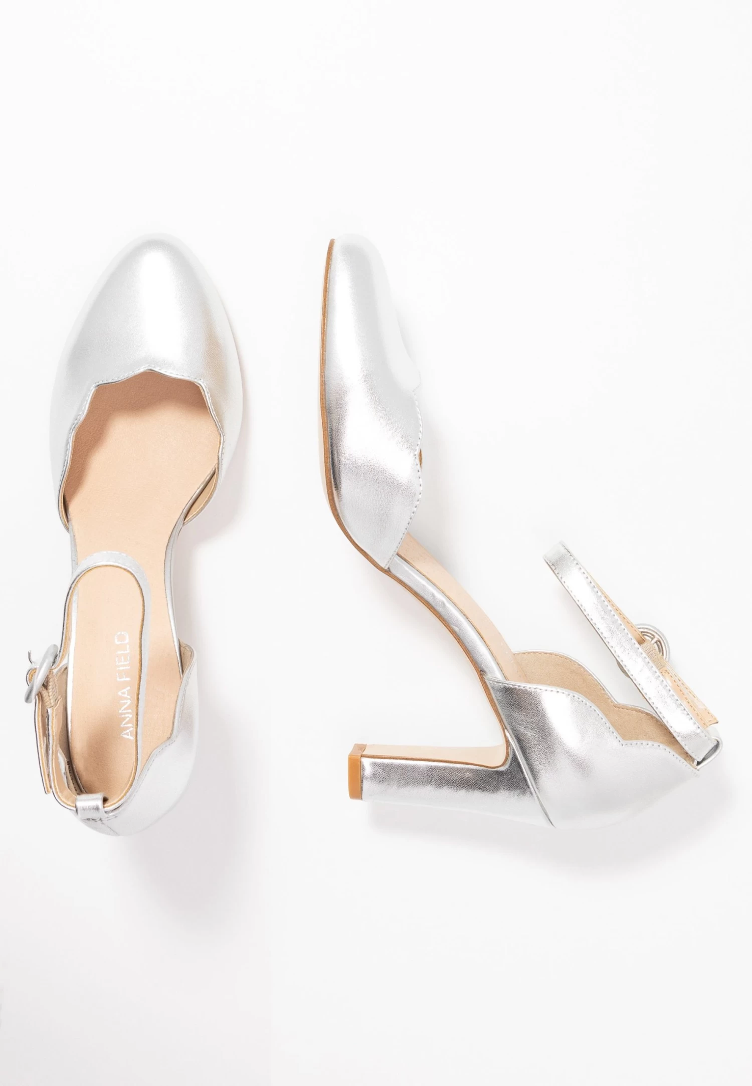 Anna Field Leather Pumps - Hoge Hakken - Silver 5 Anna Field Leather Pumps - Hoge Hakken - Silver - Afbeelding 4