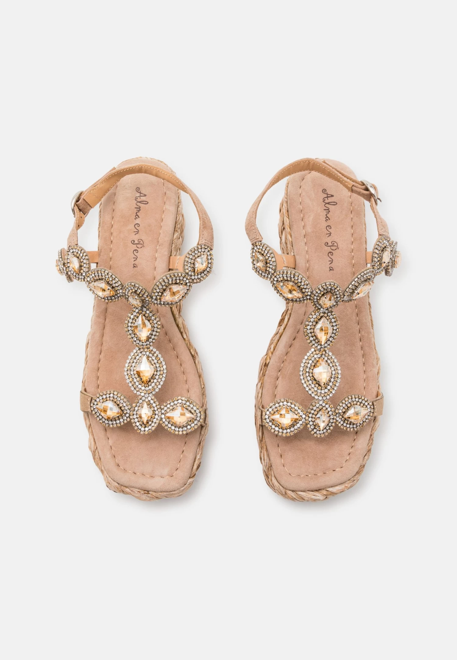 Alma En Pena Sandalen Met Sleehak - Beige 8 Alma En Pena Sandalen Met Sleehak - Beige - Afbeelding 6