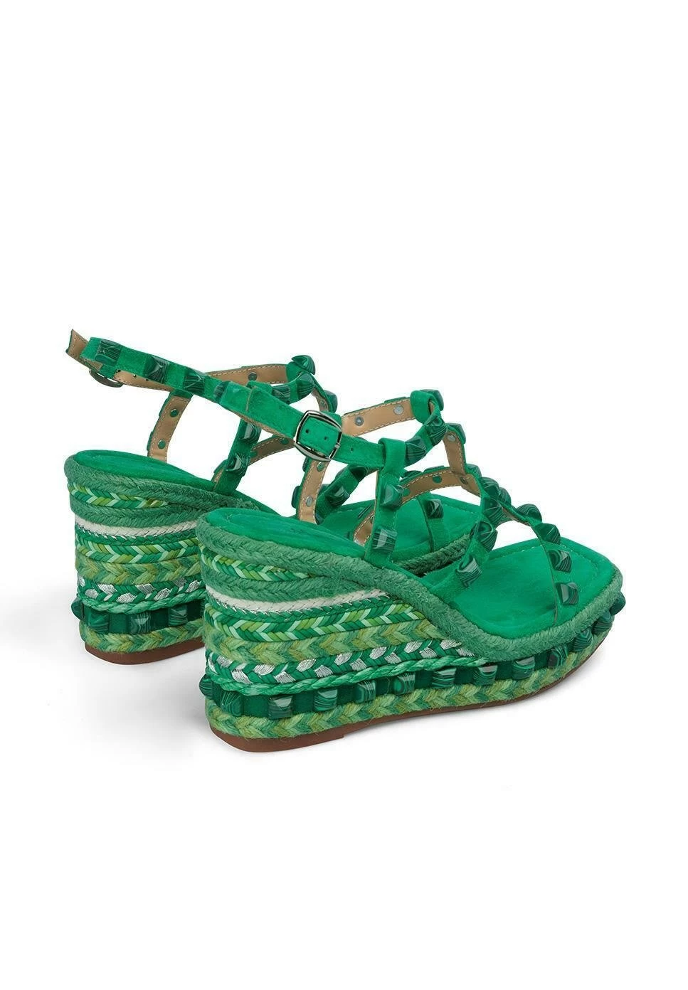 Alma En Pena Zavala - Sandalen Met Sleehak - Verde Oscuro 5 Alma En Pena Zavala - Sandalen Met Sleehak - Verde Oscuro - Afbeelding 3